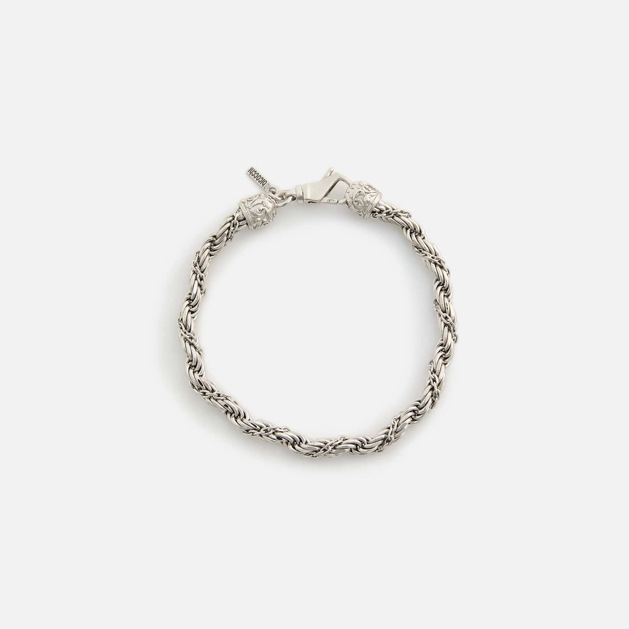 Emanuele Bicocchi Wrapped Rope Chain Bracelet - Silver sold by Kith