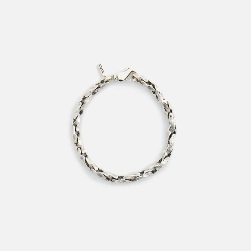 Emanuele Bicocchi Small Round Braid Bracelet - Silver sold by Kith