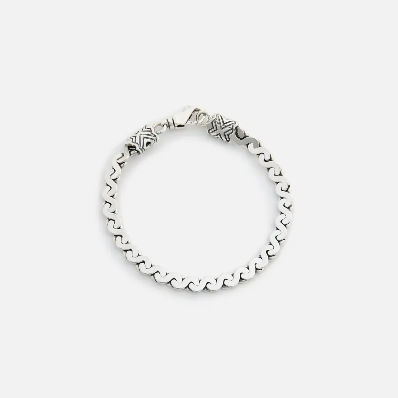 Emanuele Bicocchi Infinity Loop S-link Chain Bracelet (Large) - Silver sold by Kith