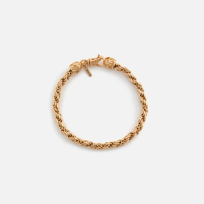 Emanuele Bicocchi Gold Wrapped Rope Chain Bracelet - Gold sold by Kith