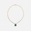 Emanuele Bicocchi Gold Square Malachite Amulet Necklace - Gold sold by Kith