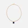 Emanuele Bicocchi Gold Square Lapis Amulet Necklace - Gold sold by Kith