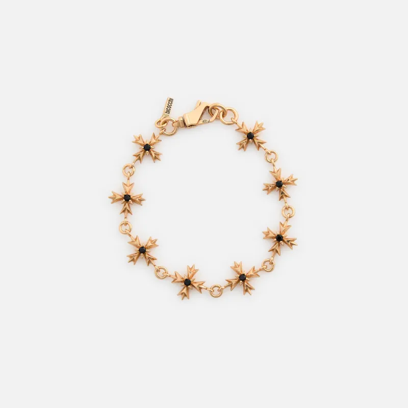 Emanuele Bicocchi Gold Black Zirconia Crest Bracelet - Gold made by Kith