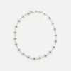 Emanuele Bicocchi Black Zirconia Crest Necklace - Silver sold by Kith