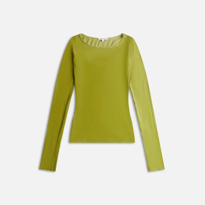 Cotton Citizen Marbella Boat Neck Shirt - Vintage Matcha sold by Kith