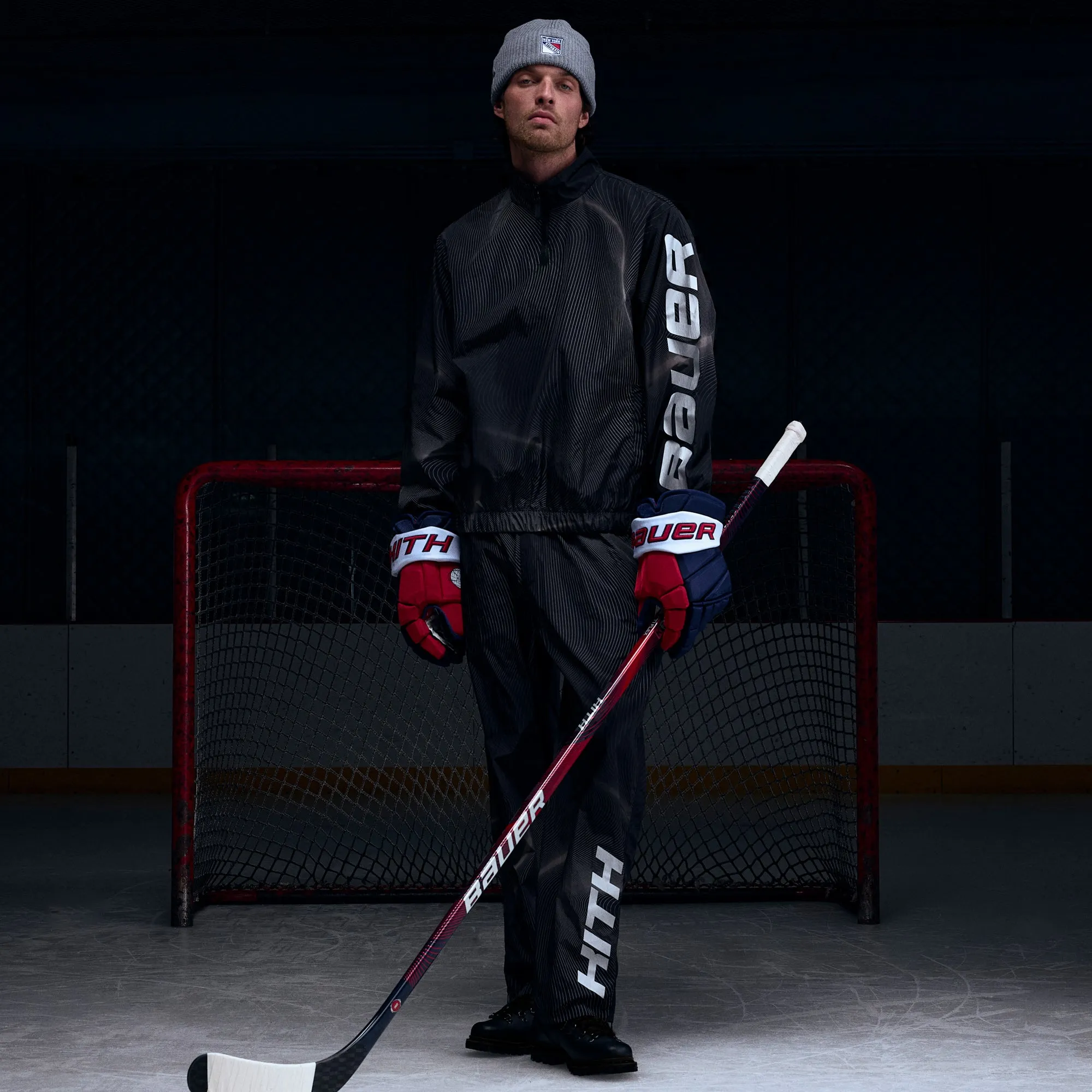 Kith & Bauer for the New York Rangers Nylon Track Pant - Black sold by Kith product image thumbnail 2