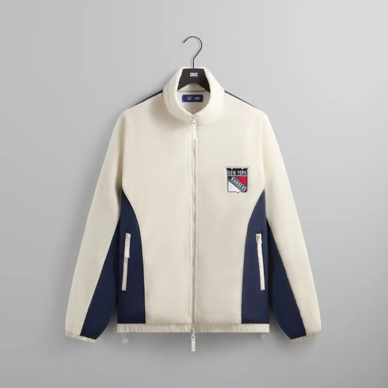Kith for the New York Rangers Polar Fleece Full Zip - Sandrift made by Kith