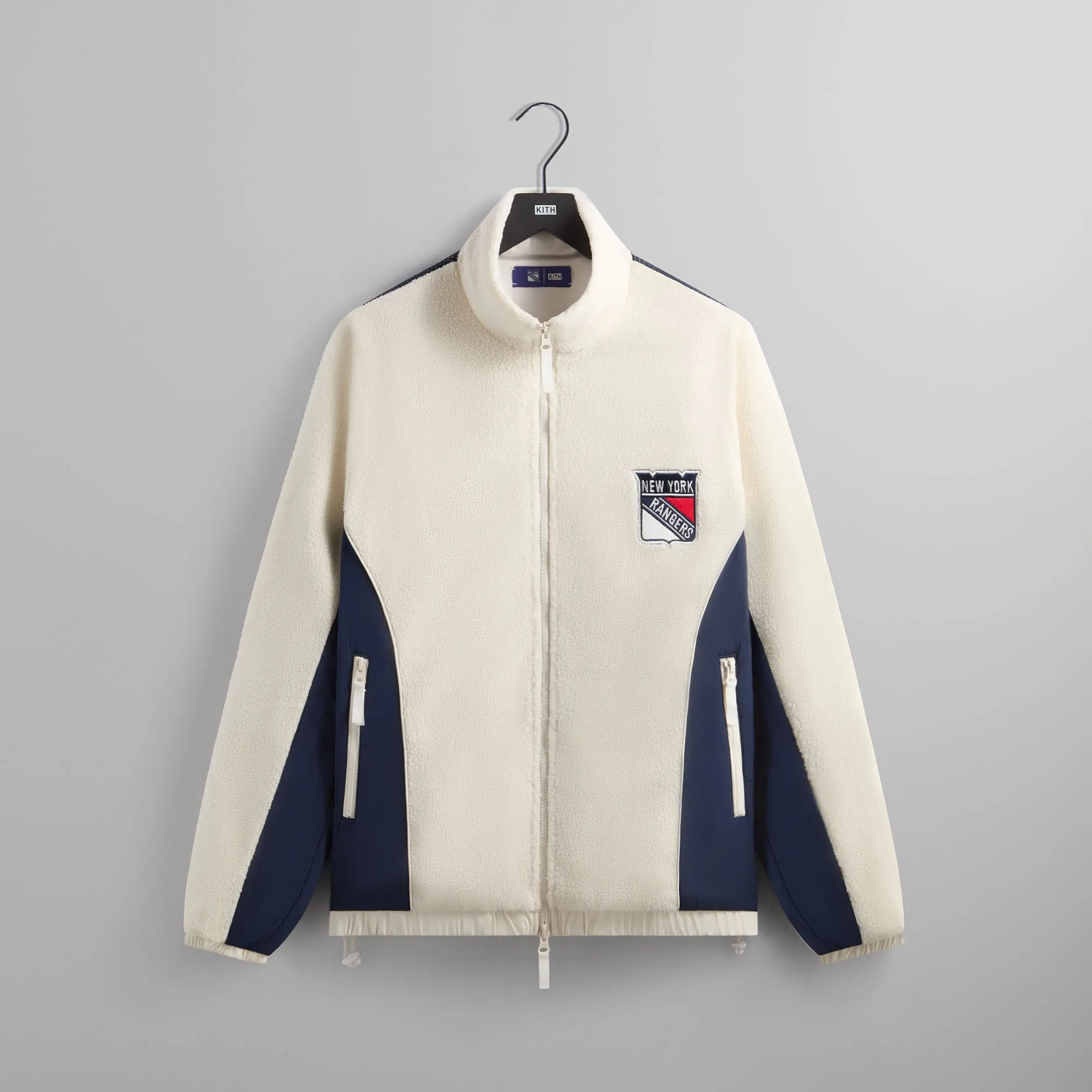 Kith for the New York Rangers Polar Fleece Full Zip - Sandrift sold by Kith