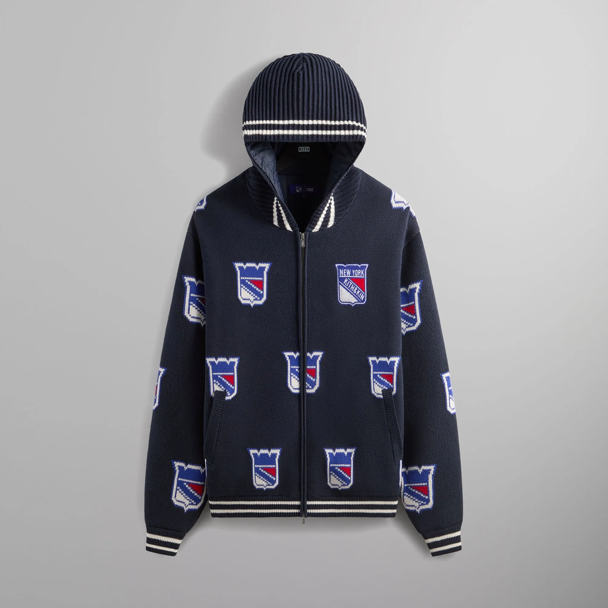 Kith for the New York Rangers Wyona Full Zip With Hood - Nocturnal sold by Kith