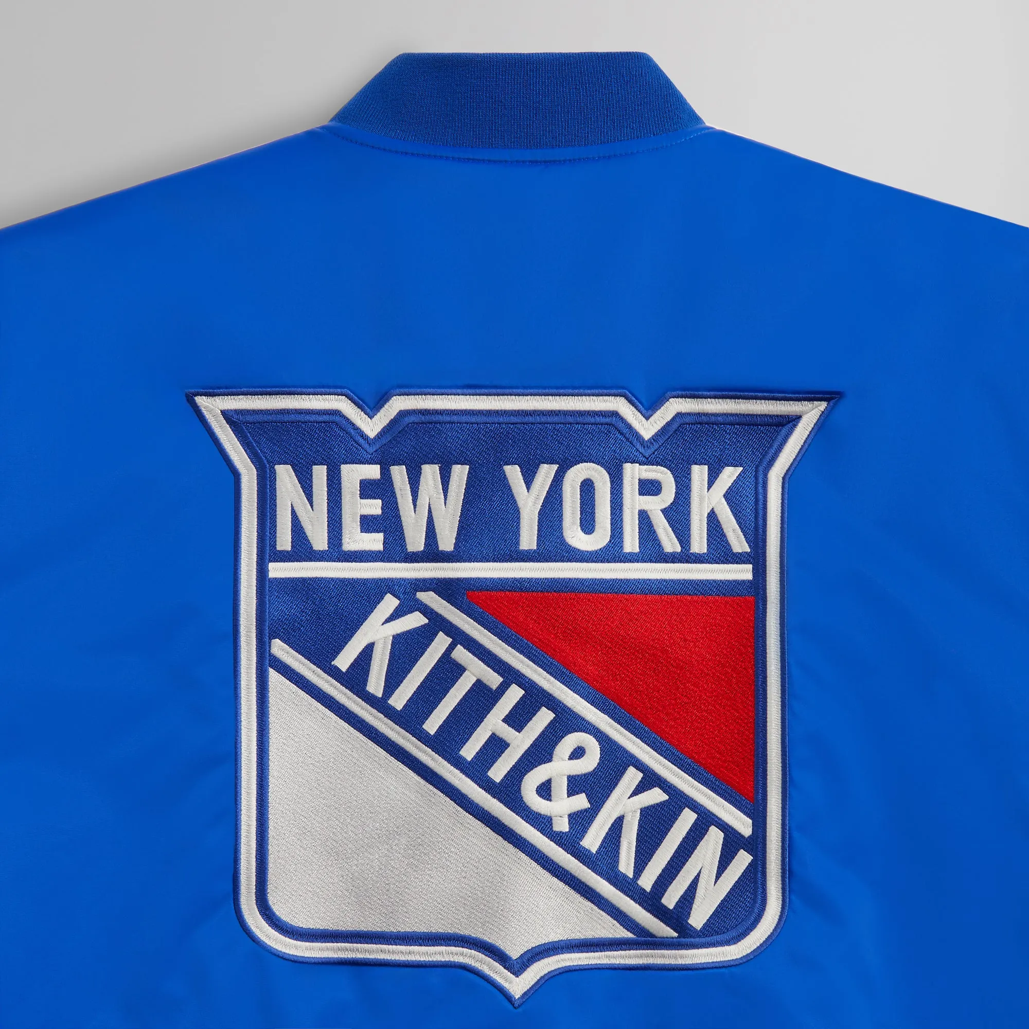 Kith for the New York Rangers Satin Bomber Jacket - Cyclone sold by Kith product image thumbnail 5