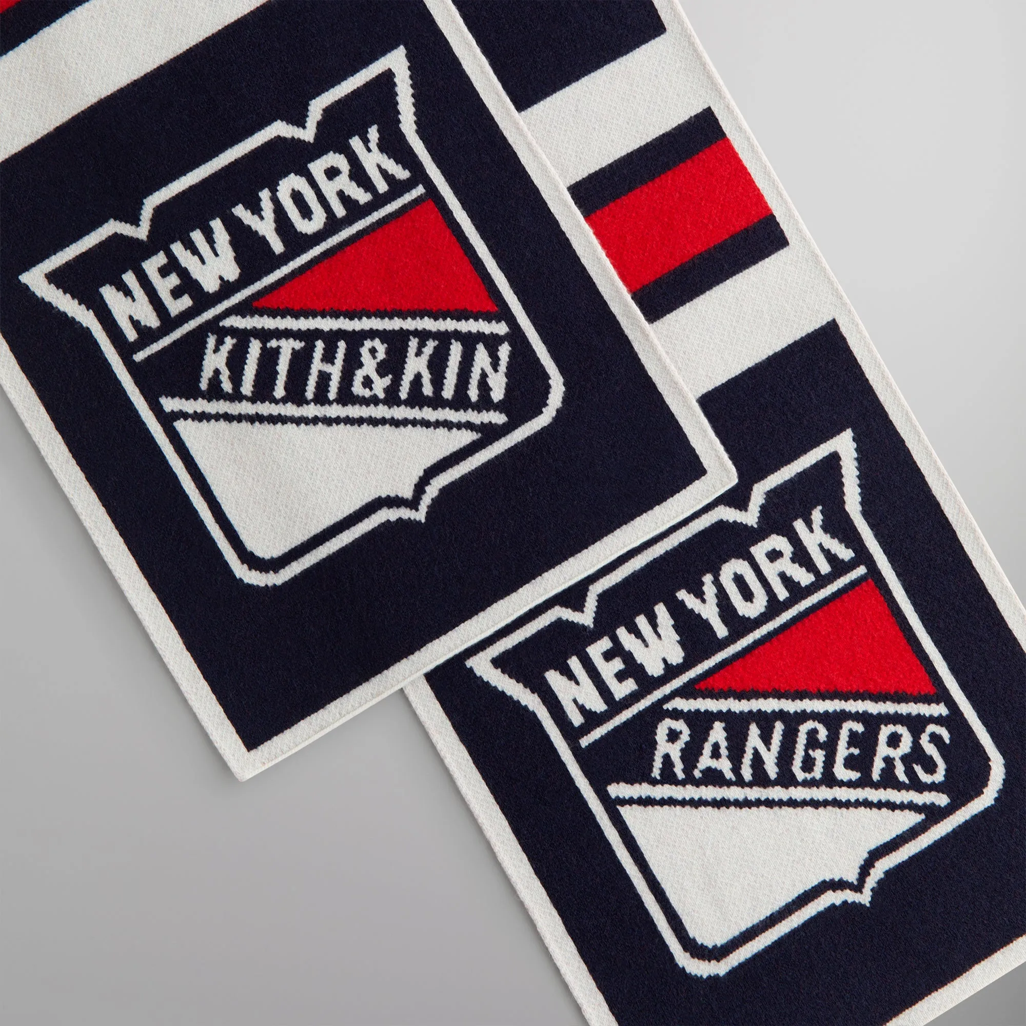 Kith for the New York Rangers Shield Knitted Scarf - Nocturnal sold by Kith product image thumbnail 4