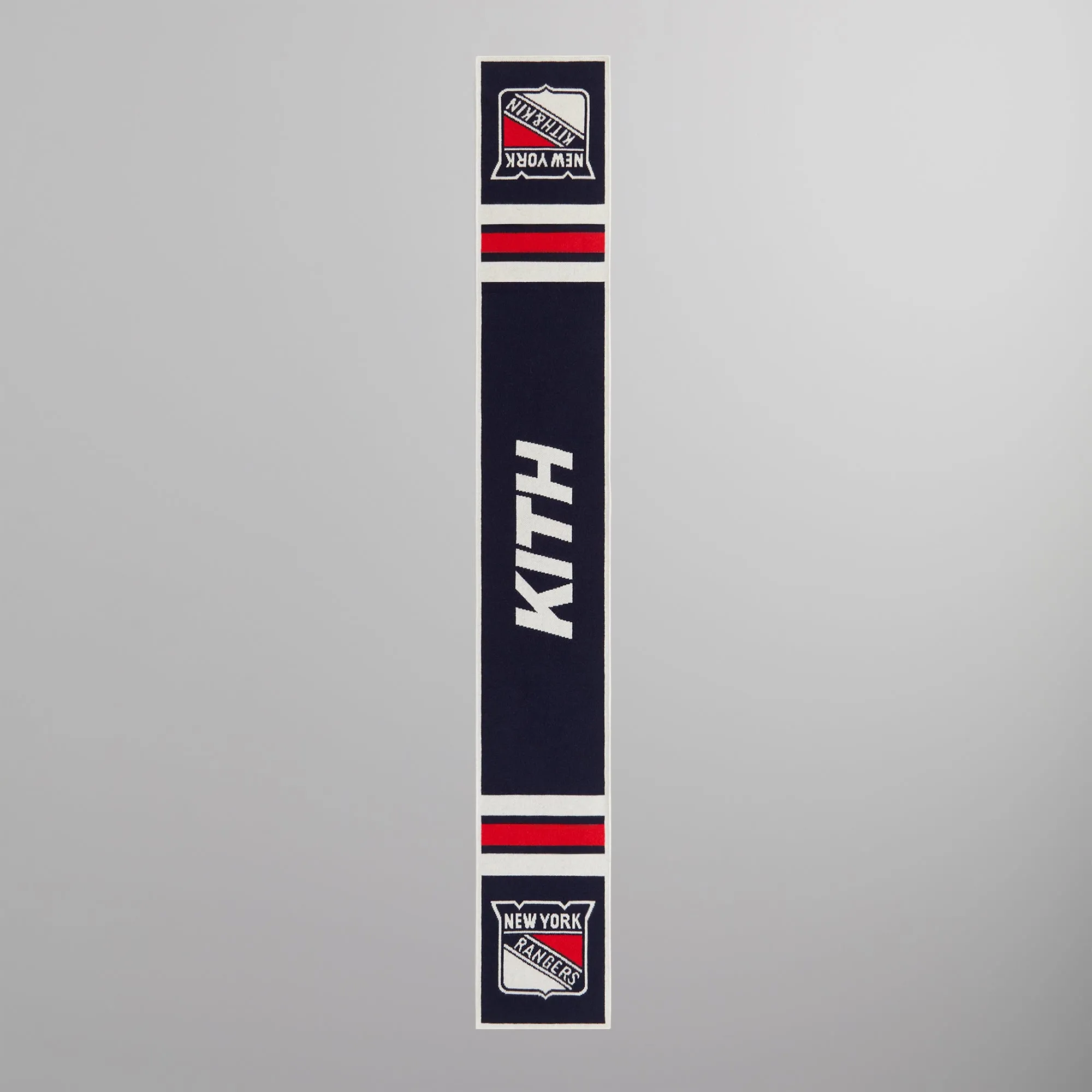 Kith for the New York Rangers Shield Knitted Scarf - Nocturnal sold by Kith product image thumbnail 3