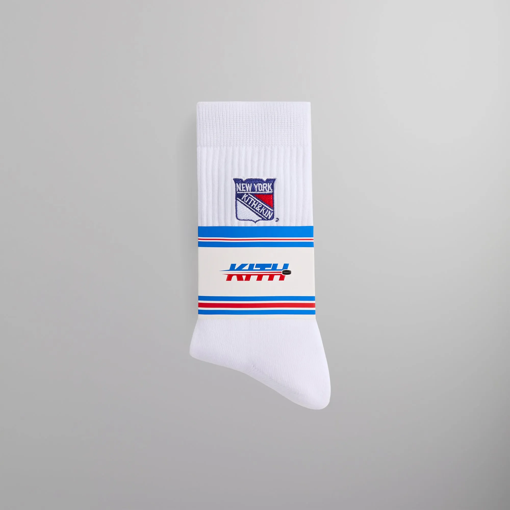 Kith for the New York Rangers Shield Crew Socks - White sold by Kith product image thumbnail 2