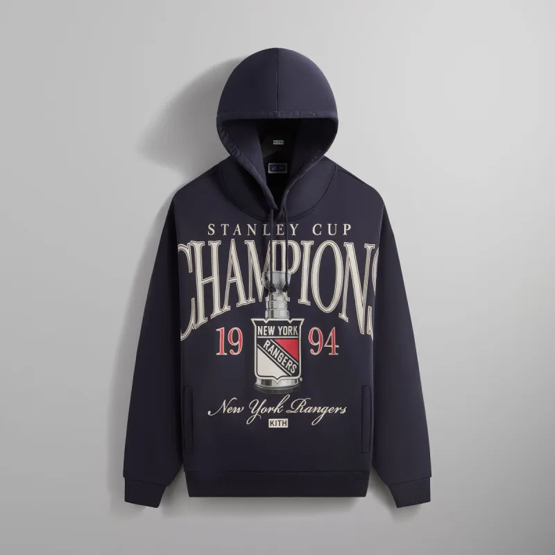 Kith for the New York Rangers Champions Nelson Hoodie - Ink sold by Kith