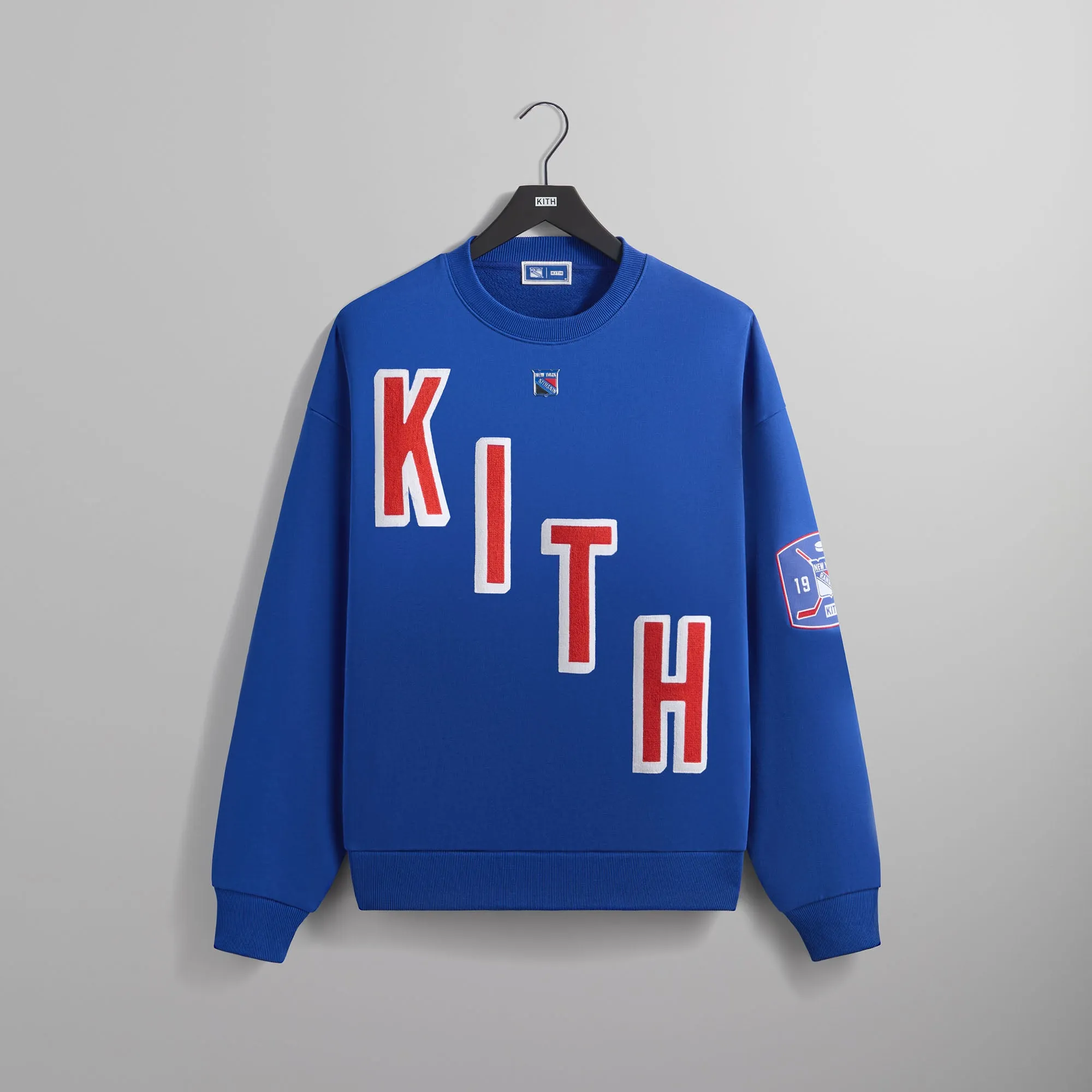 Kith for the New York Rangers Skewed Nelson Crewneck - Cyclone sold by Kith