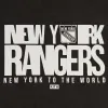 Kith for the New York Rangers New York To The World Vintage Tee - Black sold by Kith