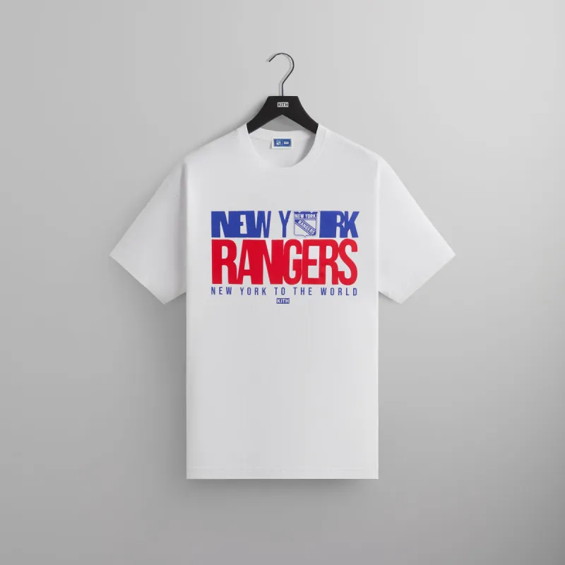Kith for the New York Rangers New York To The World Vintage Tee - White sold by Kith