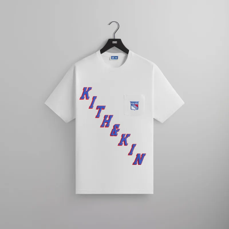 Kith for the New York Rangers Kith & Kin Tee - White sold by Kith