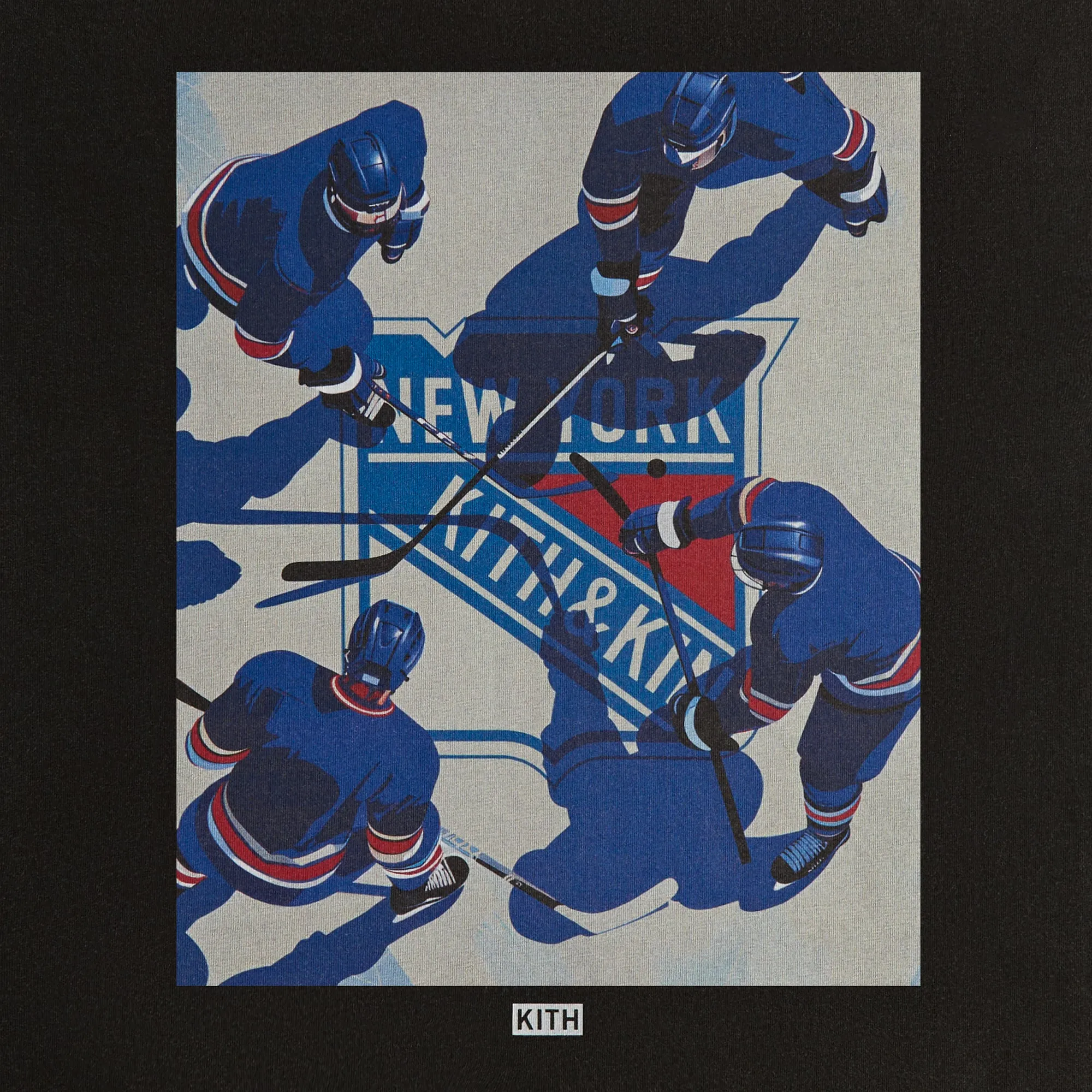 Kith for the New York Rangers on Ice Vintage Tee - Black sold by Kith product image thumbnail 3
