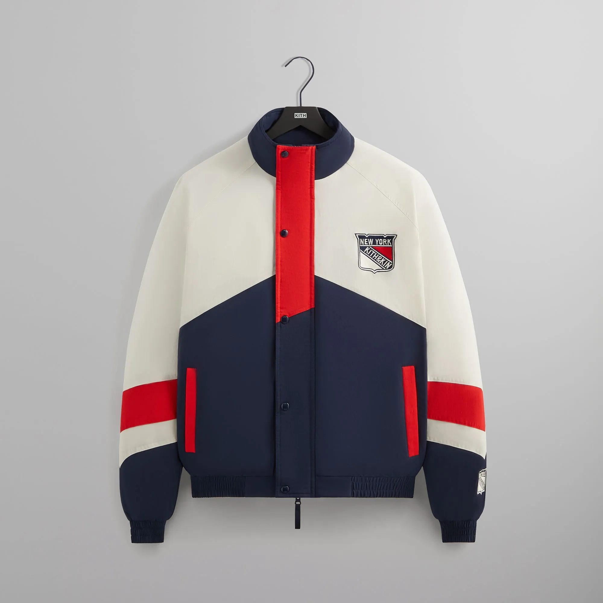 Kith for the New York Rangers Nylon Padded Jacket - Nocturnal sold by Kith