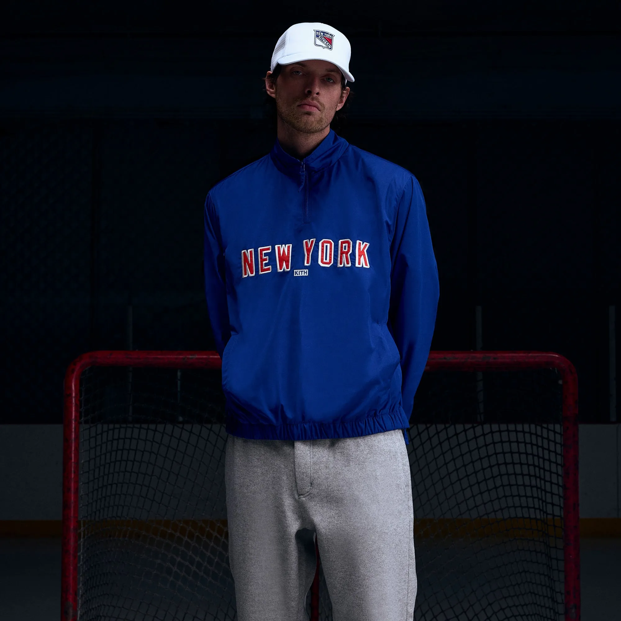 Kith for the New York Rangers Nylon Quarter Zip - Cyclone sold by Kith product image thumbnail 2