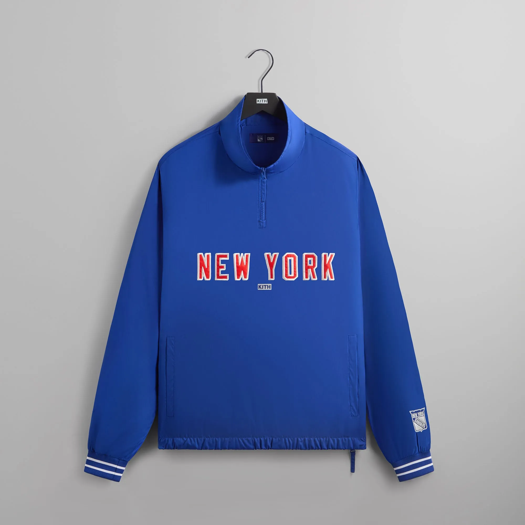 Kith for the New York Rangers Nylon Quarter Zip - Cyclone sold by Kith
