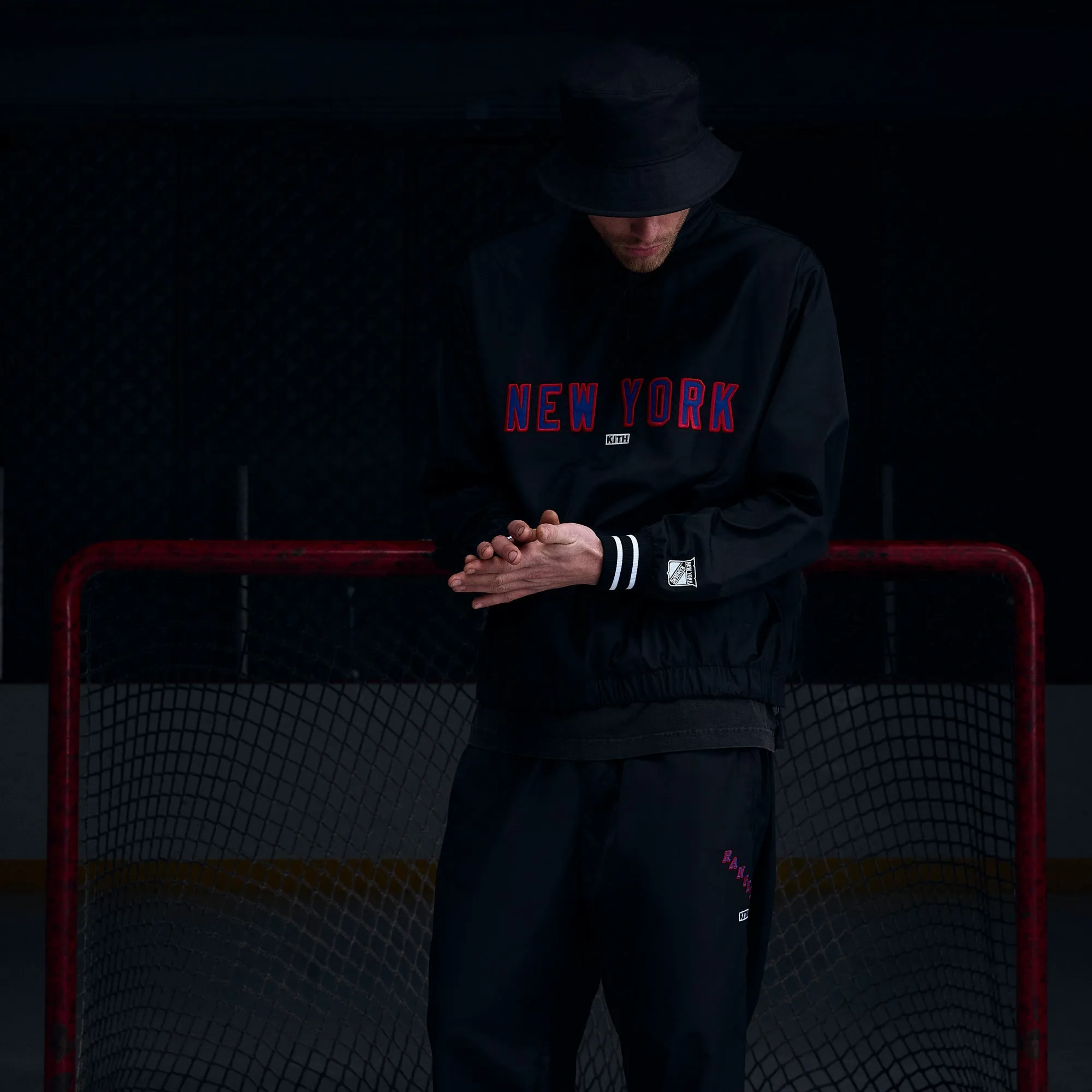 Kith for the New York Rangers Nylon Quarter Zip - Black sold by Kith product image thumbnail 2