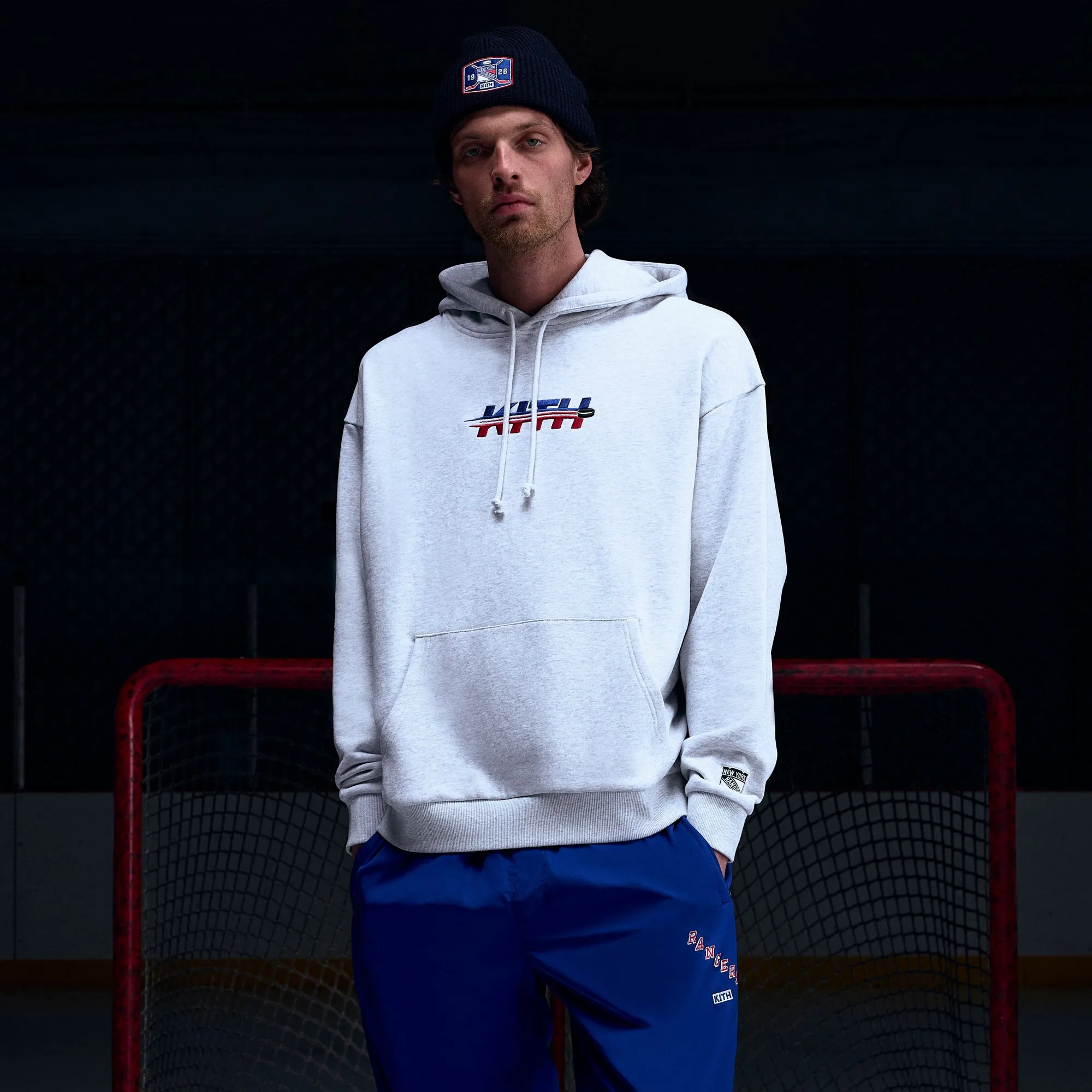 Kith for the New York Rangers Nylon Track Pant - Cyclone sold by Kith product image thumbnail 2