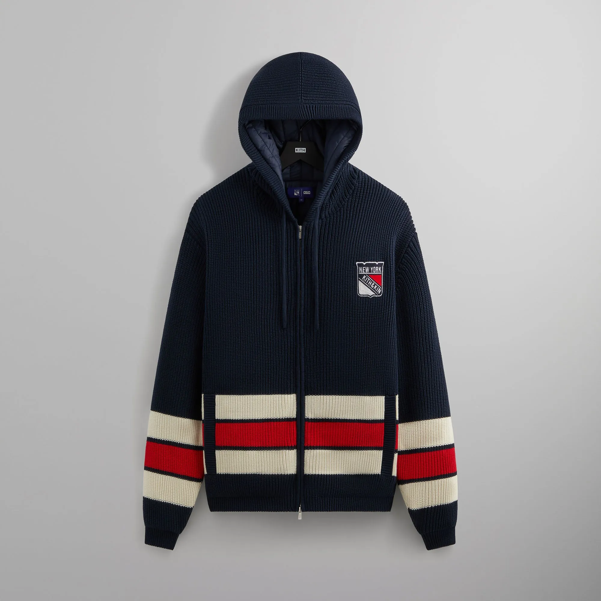 Kith for the New York Rangers Sierra Knit Bomber - Nocturnal sold by Kith