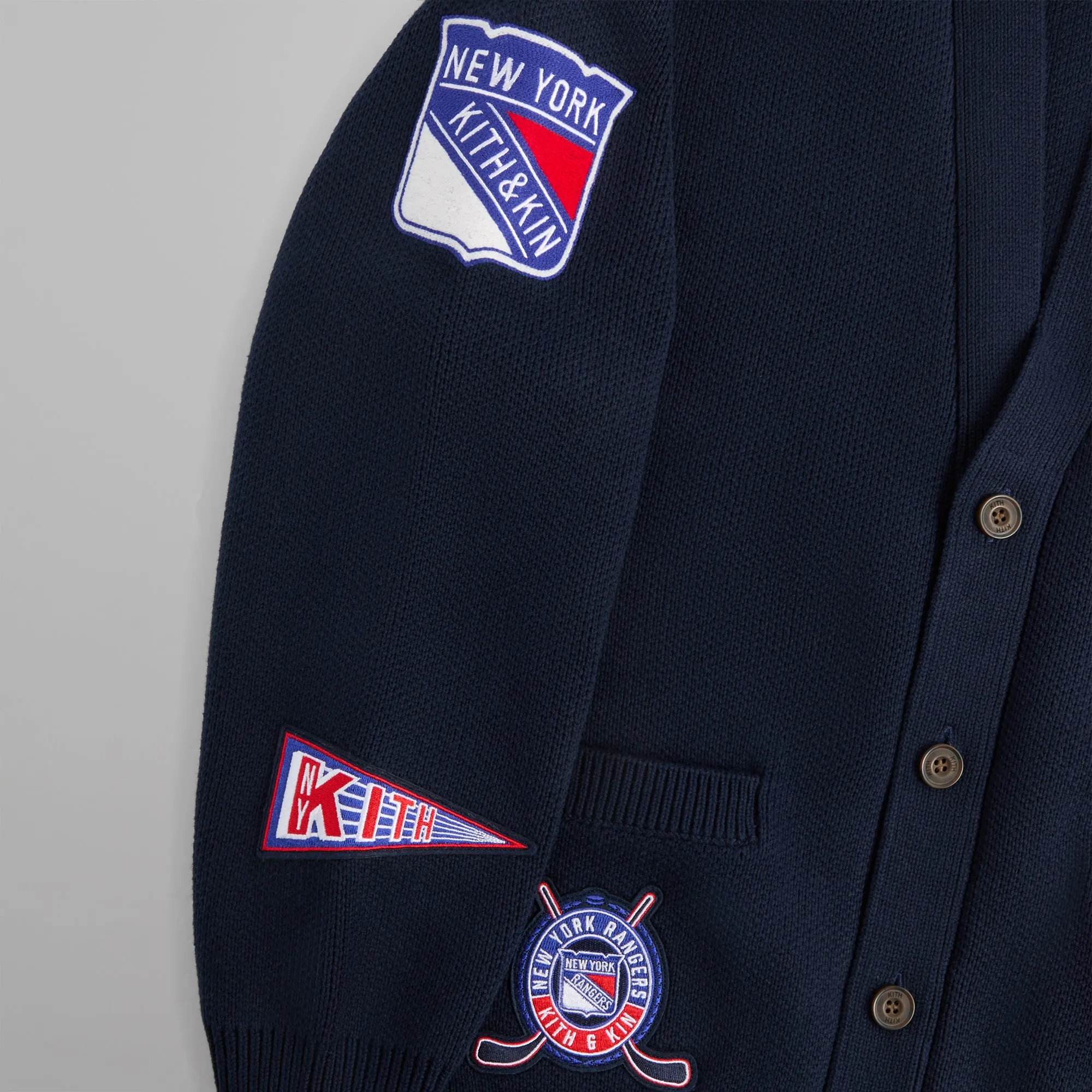 Kith for the New York Rangers Cypress Cardigan - Nocturnal sold by Kith product image thumbnail 5