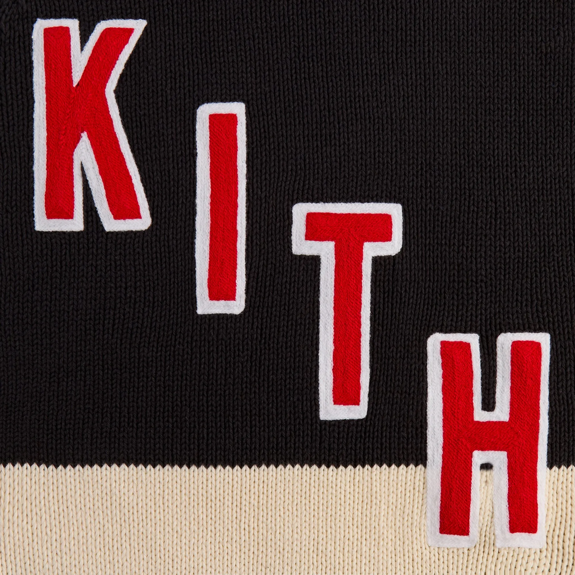 Kith for the New York Rangers Hooded Delk Sweater - Black sold by Kith product image thumbnail 5