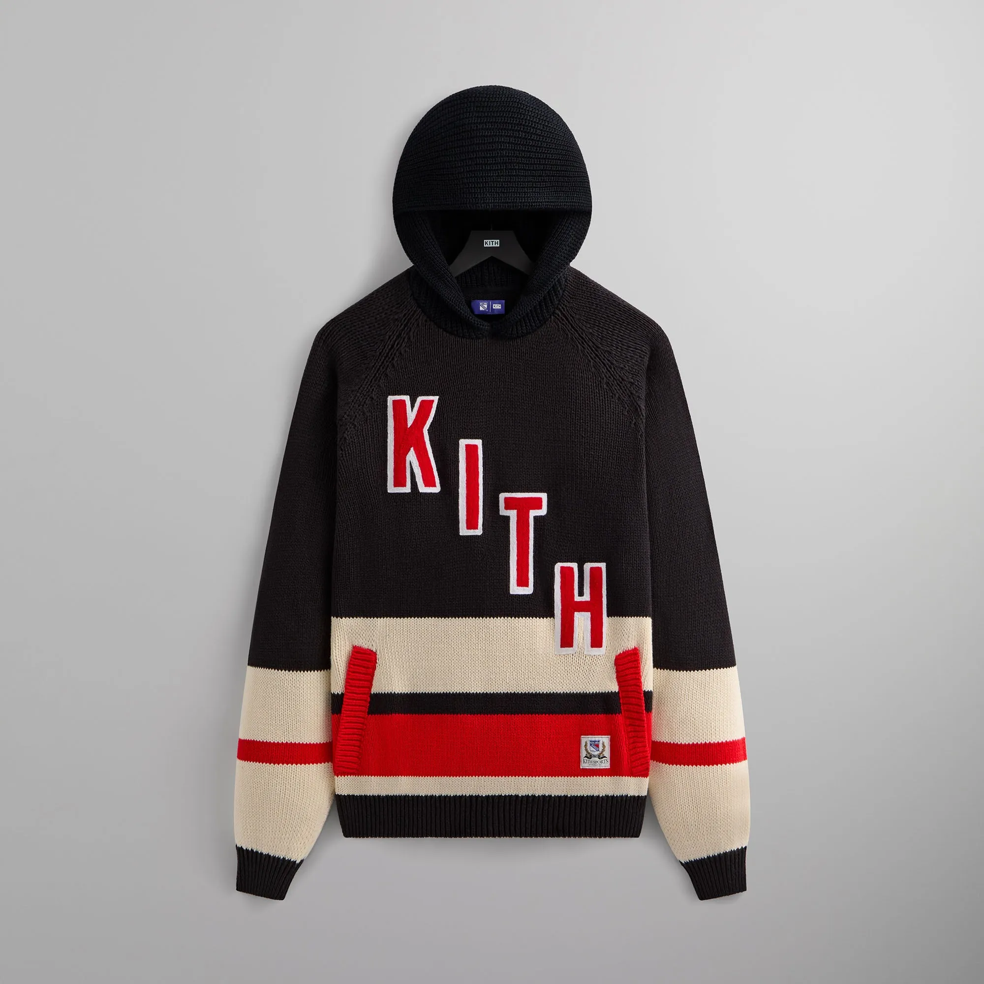 Kith for the New York Rangers Hooded Delk Sweater - Black sold by Kith