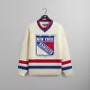 Kith for the New York Rangers V-Neck Lewis Sweater - Sandrift sold by Kith