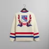 Kith for the New York Rangers V-Neck Lewis Sweater - Sandrift sold by Kith