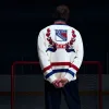 Kith for the New York Rangers V-Neck Lewis Sweater - Sandrift sold by Kith