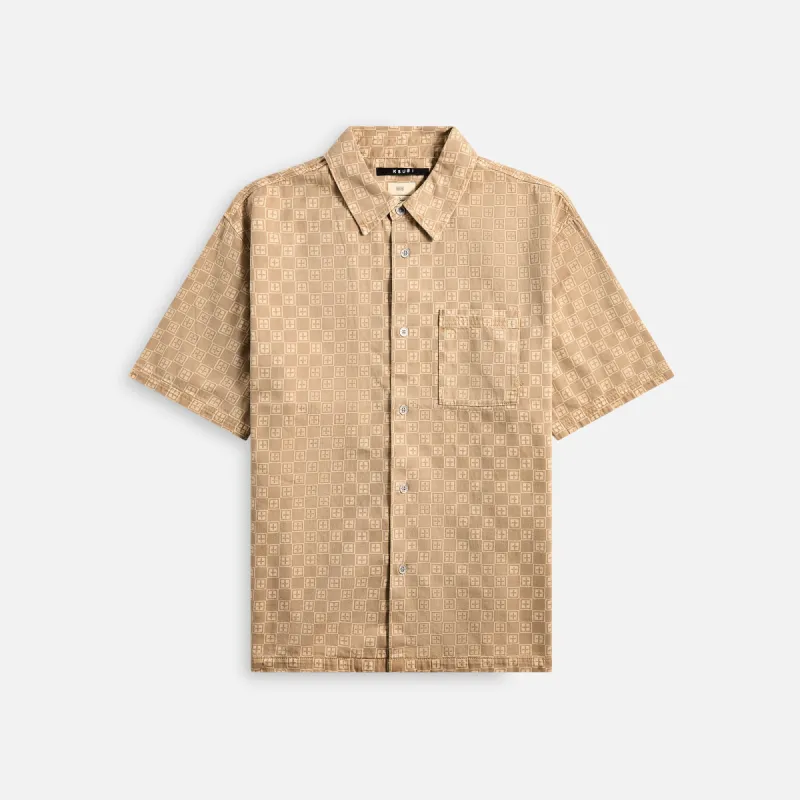 トップス Kith Embroidered Voile Thompson Camp Kith Embroidered Voile Long Sleeve Thompson Camp Collar