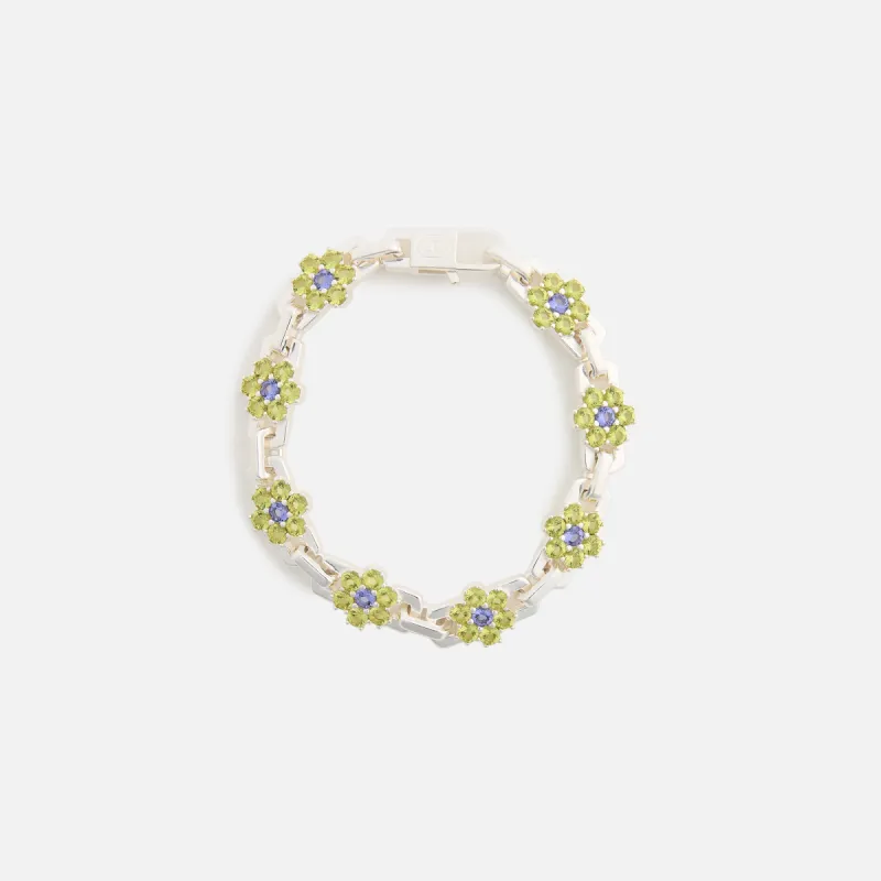 Hatton Labs Daisy Bracelet - Peridot / Tanzanite sold by Kith