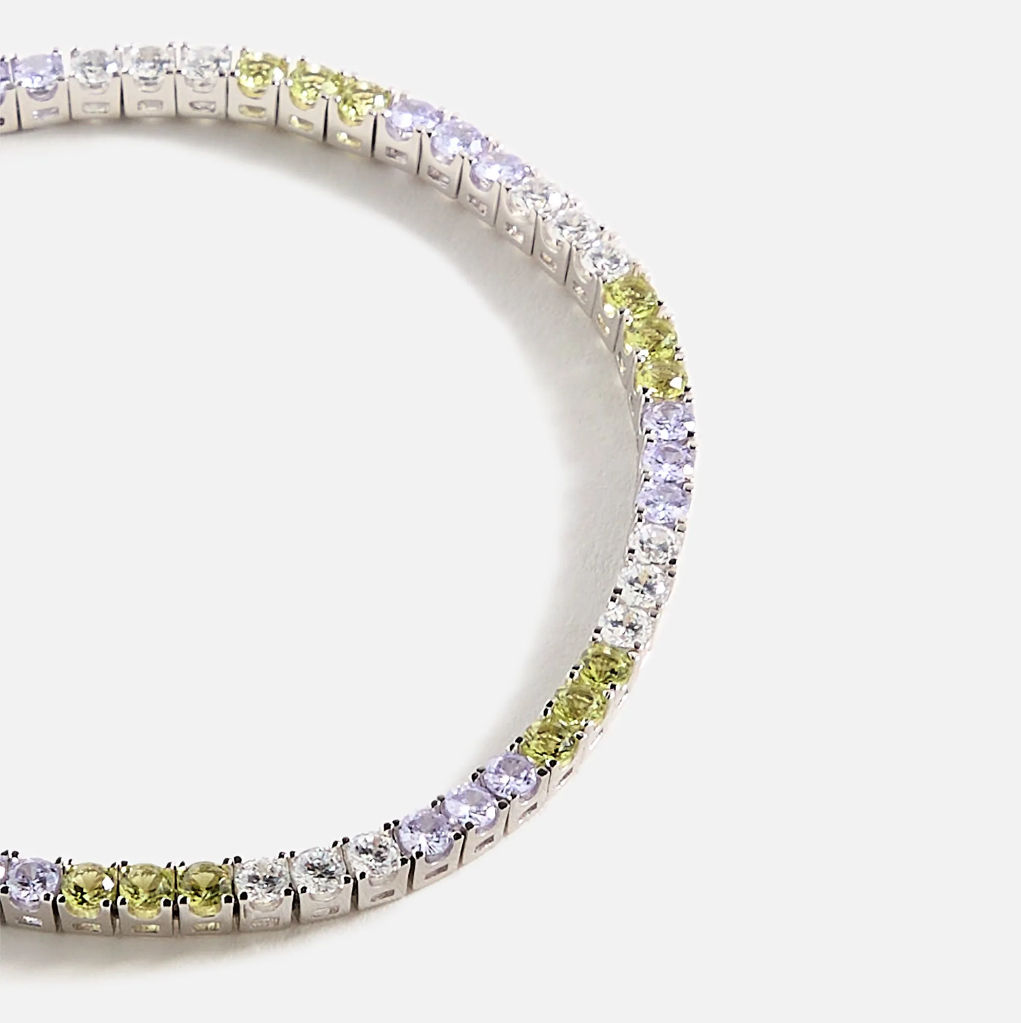 Hatton Labs Classic Tennis Bracelet S - Peridot / Tanzanite / White sold by Kith product image thumbnail 2