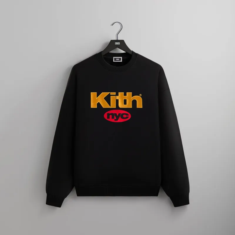 Kith NYC Nimbus Logo Nelson Crewneck - Black sold by Kith