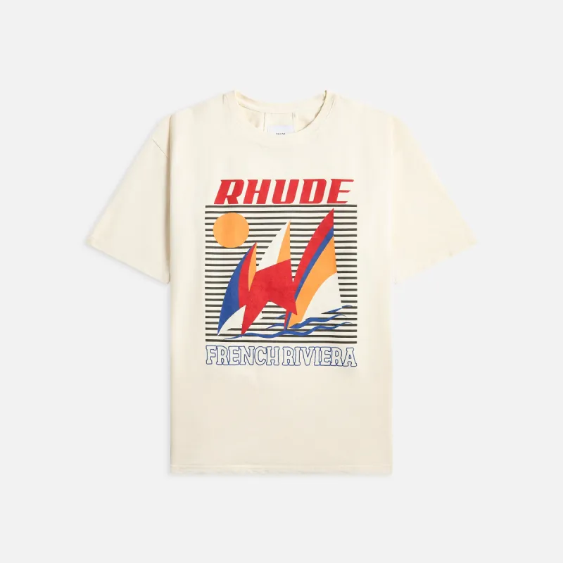 Rhude Poster Tee - Vintage White sold by Kith