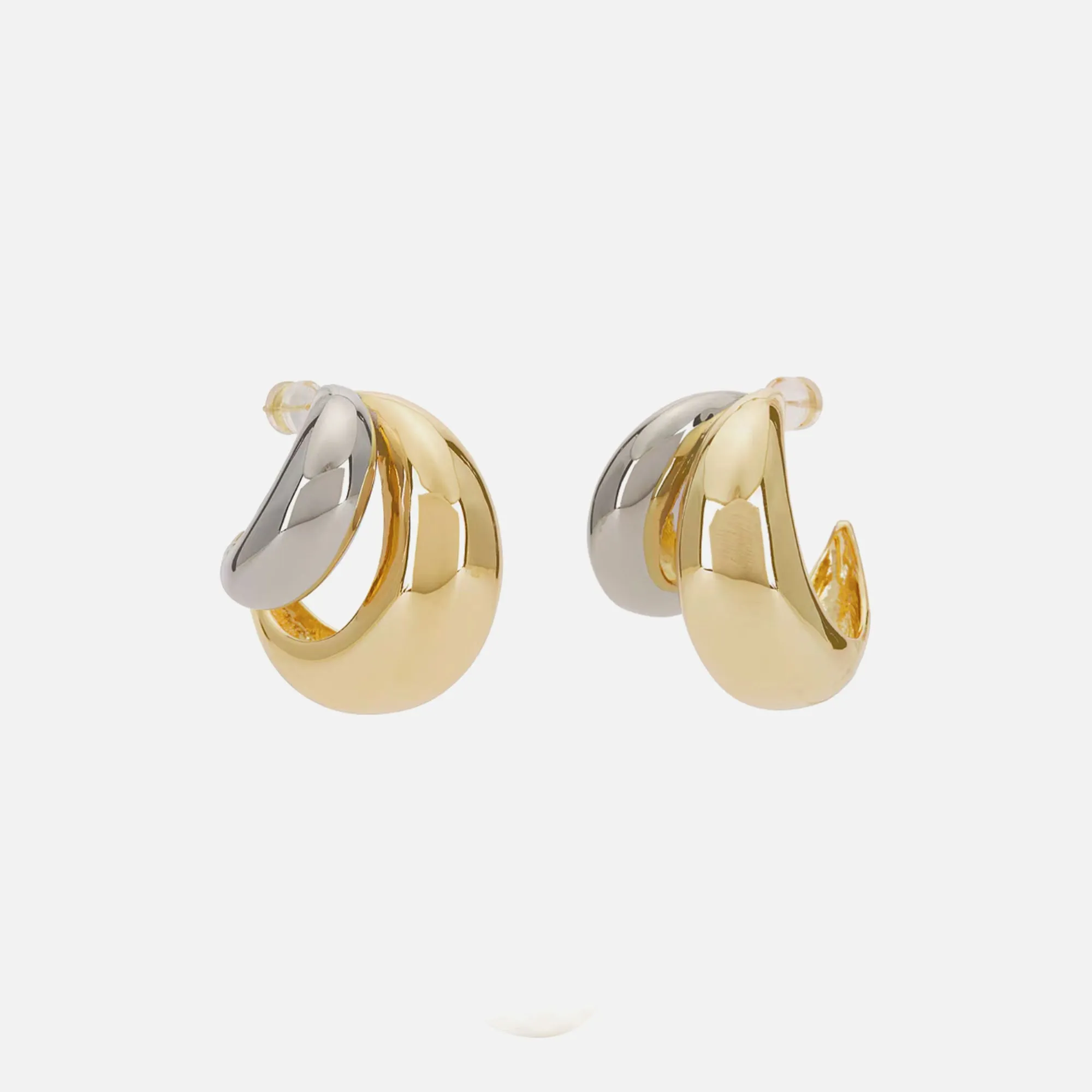 SHASHI Double Tsuki Hoop - Gold / Silver sold by Kith