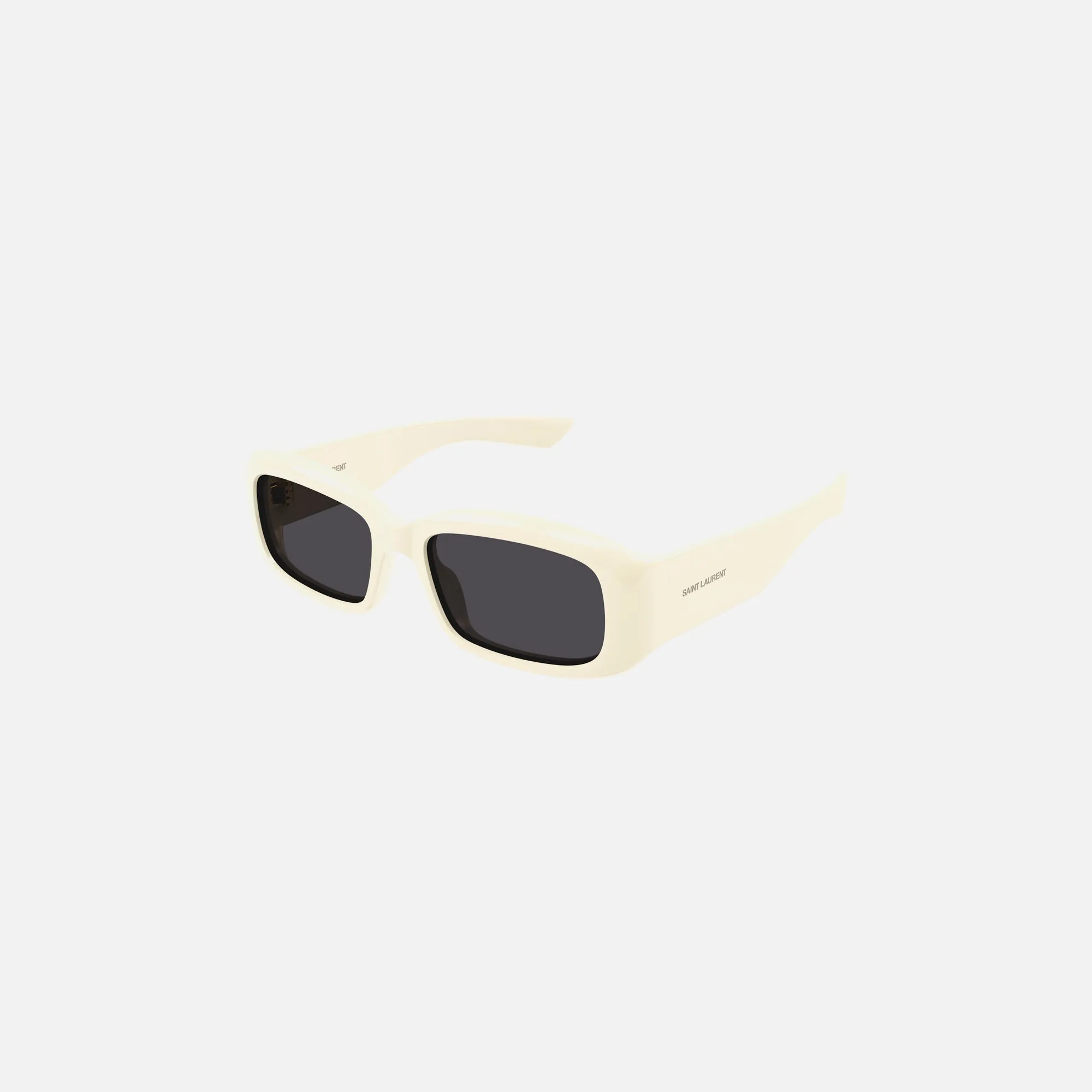 Saint Laurent Rectangle Sunglasses - White sold by Kith
