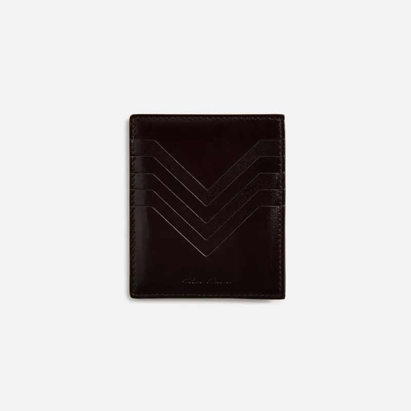 Rick Owens Square CC Holder - Mahogany made by Rick Owens