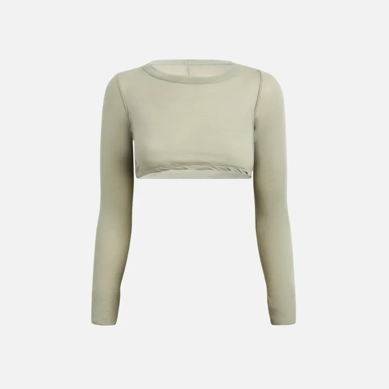 Rick Owens Long Sleeve Crop Top - Celadon sold by Kith