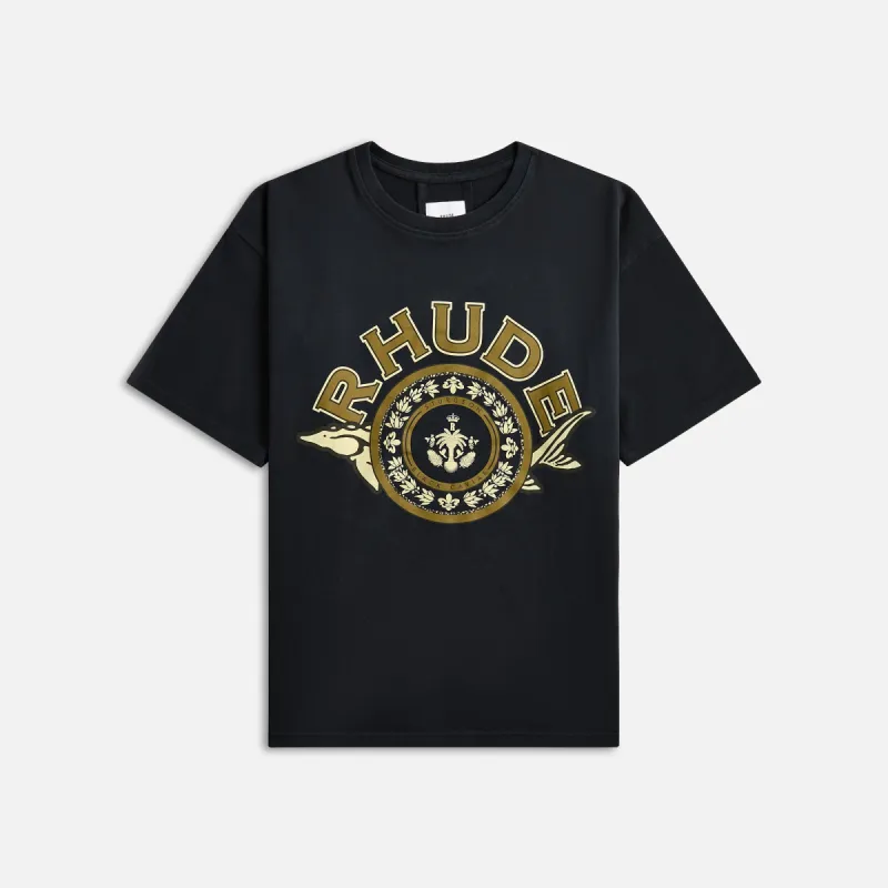 Rhude Black Caviar Tee - Vintage Black sold by Kith