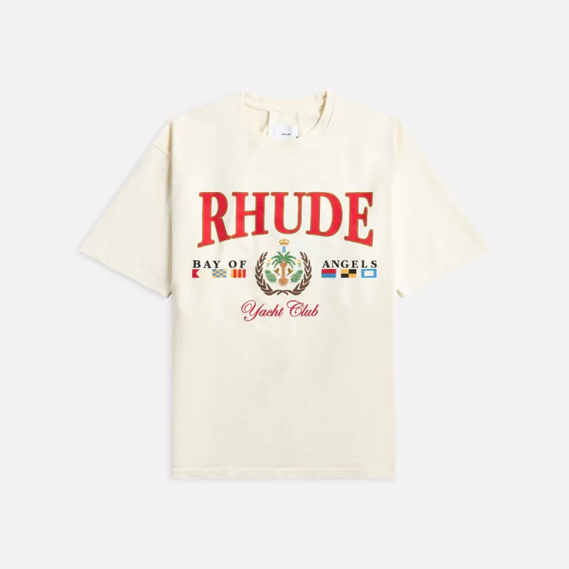 Rhude Bay Of Angels Yacht Tee - Vintage White sold by Kith