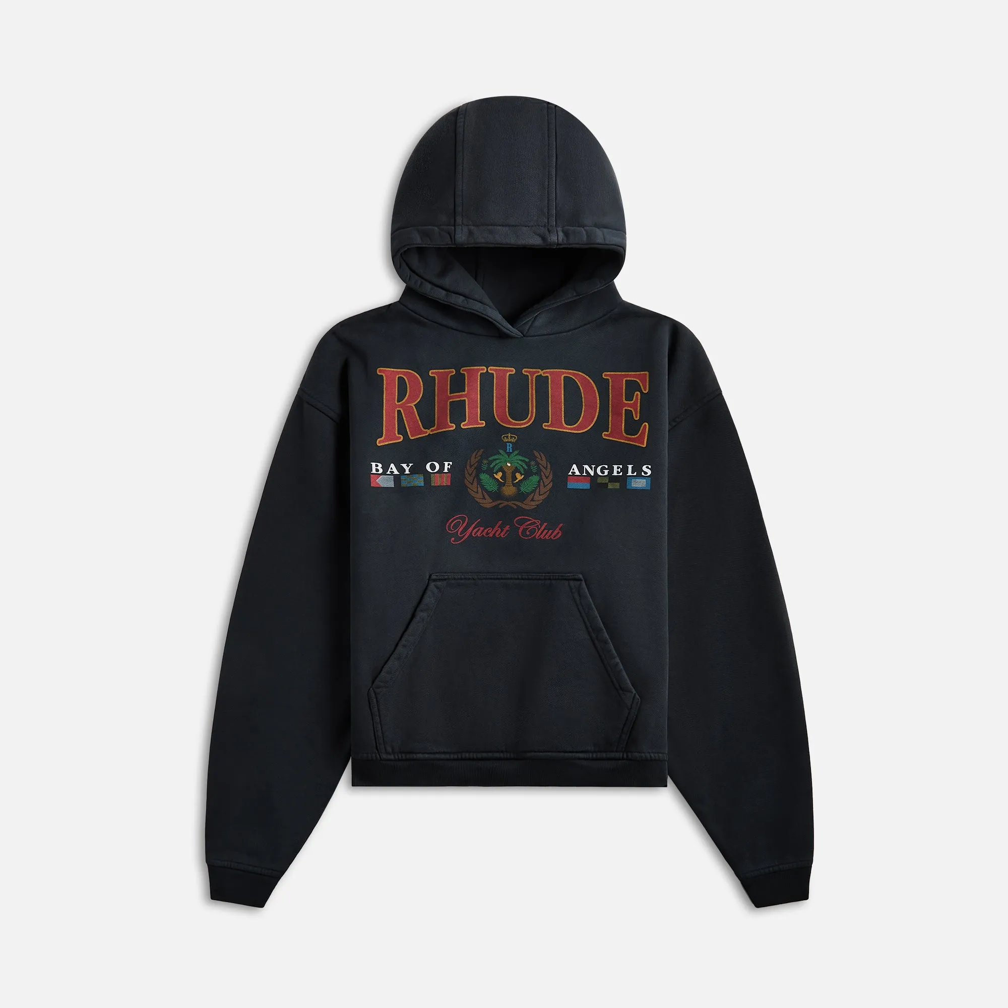 Rhude Bay Of Angels Yacht Hoodie - Vintage Black sold by Kith