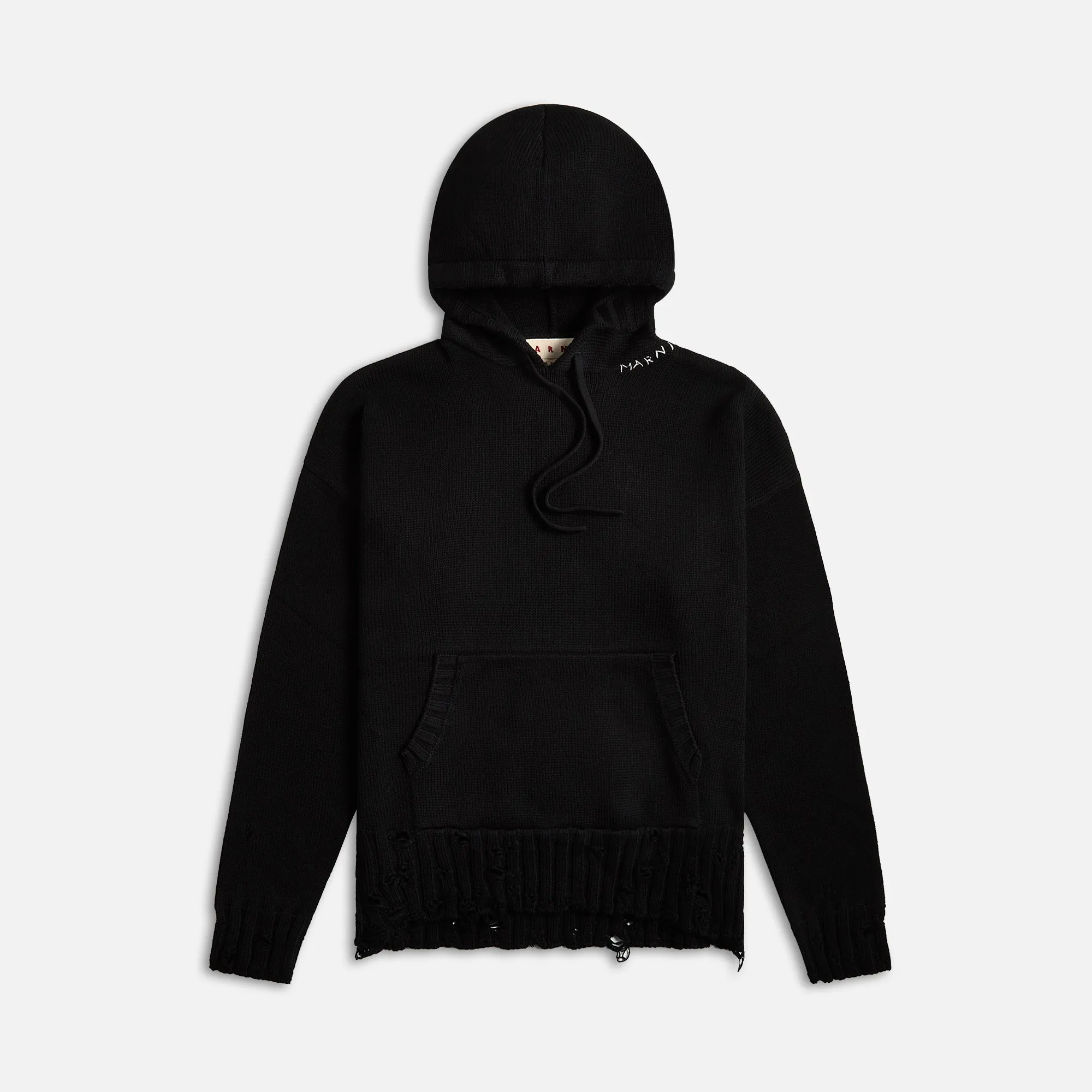 Marni Disheveled Mending Hoodie - Black sold by Kith