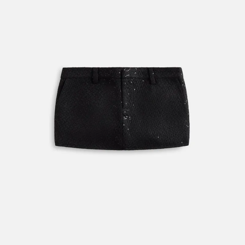 GUIZIO Bela Tweed Mini Skirt - Black sold by Kith