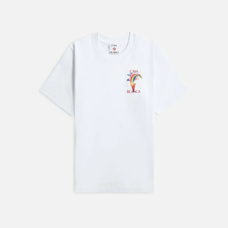 Casablanca Nature's Teacher Printed Tee - White sold by Kith
